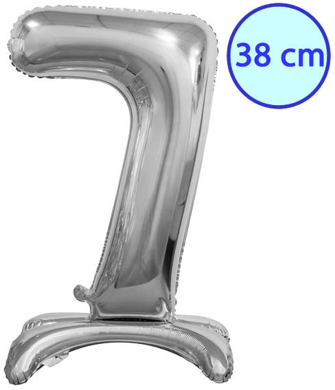 Fólia lufi, 7, talpas, ezüst, 38 cm