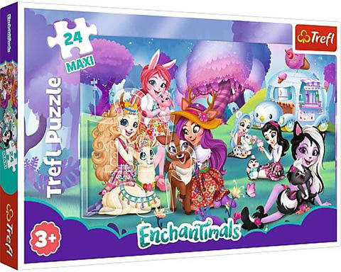 Vidám Enchantimals világ maxi puzzle 24 db-os (14315)