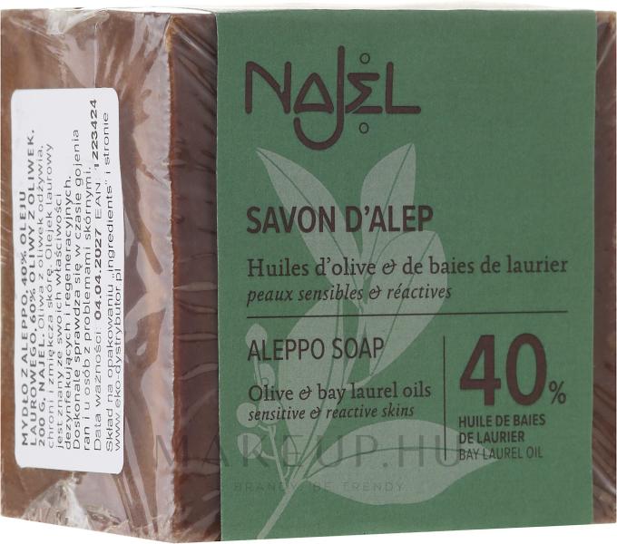 Vásárlás: Najel Aleppo szappan babérolajjal 40% 185g Szappan, folyékony  szappan árak összehasonlítása, Aleppo szappan babérolajjal 40 185 g boltok