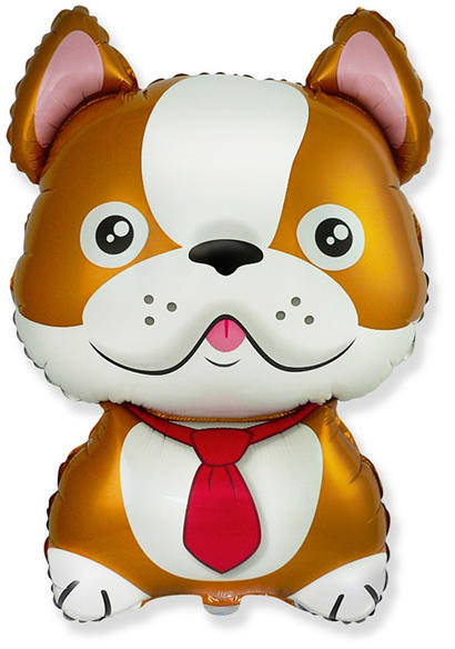 Bulldog fólia lufi, barna, kb. 76 cm