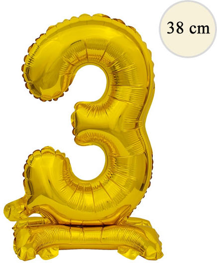 Fólia lufi, 3, talpas, arany, 38 cm