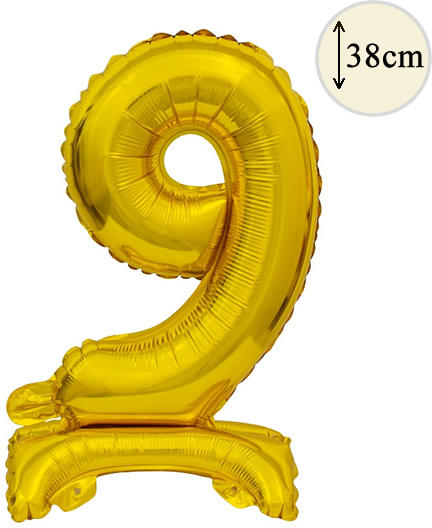 Fólia lufi, 9, talpas, arany, 38 cm