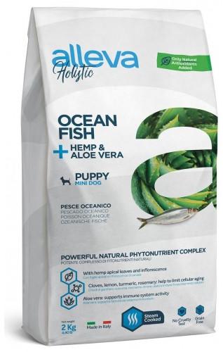 Diusapet Alleva® holistic (puppy mini) ocean fish + hemp & aloe vera -  пълноценна храна за млади кученца от миниатюрни и малки породи, както и за  бременни и кърмещи кучета, Италия -