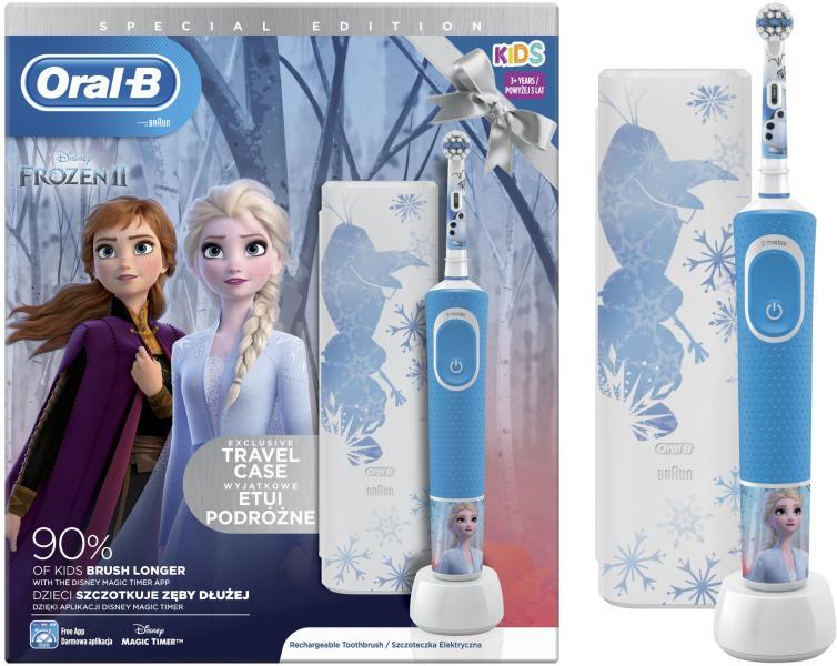 Oral-B Vitality Kids Frozen II + Travel case elektromos fogkefe vásárlás,  olcsó Oral-B Vitality Kids Frozen II + Travel case elektromos fogkefe árak,  akciók