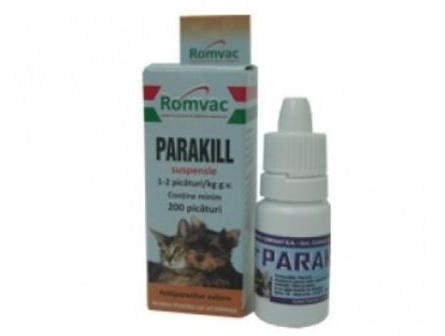 Romvac Parakill 10 ml (200 picaturi) (Antiparazitari caini) - Preturi