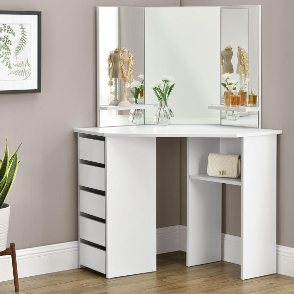 Vásárlás: Juskys - Hohenwestedt Fehér színű "Nova" fésülködő asztal  tükörrel, szék nélkül Elemes hálószoba bútor árak összehasonlítása, Fehér  színű Nova fésülködő asztal tükörrel szék nélkül boltok