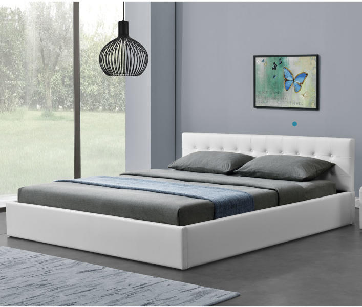 Vásárlás: Juskys Kárpitozott ágy , , Marbella" 180 x 200 cm - fehér Ágy,  ágykeret árak összehasonlítása, Kárpitozott ágy Marbella 180 x 200 cm fehér  boltok