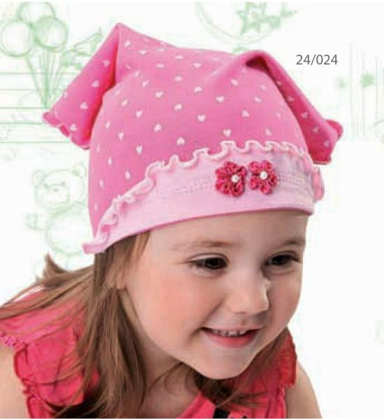 AJS Batic din bumbac pentru fete 3-5 ani - AJS 24-024 roz inchis, roz  deschis, fucsia, lila, mov, alb (AJS24-024) (Sapca copii) - Preturi