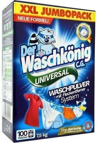 Der Waschkönig прах за бяло и цветно пране 100 пранета Препарати и прахове  за пране Цени, оферти и мнения, списък с магазини, евтино Der Waschkönig  прах за бяло и цветно пране 100 пранета