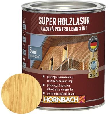 Hornbach Lazură pentru lemn 3 în 1 Super Holzlasur pin 0, 75 l (Lazur) -  Preturi