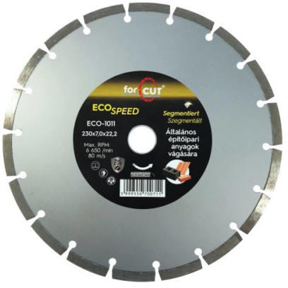 Vásárlás: Forcut For Cut Eco Speed gyémánt vágókorong 230mm szegmenses  ECO-1011 (FLEX-700711) Vágókorong árak összehasonlítása, For Cut Eco Speed gyémánt  vágókorong 230 mm szegmenses ECO 1011 FLEX 700711 boltok