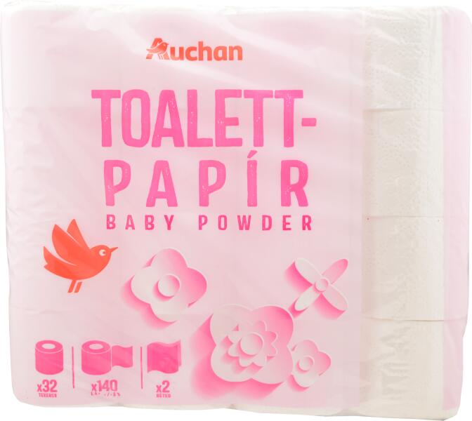 Kedvenc Baby Powder illatos toalettpapír 2 rétegű 32 tekercs 140 lap