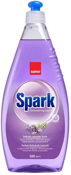 Sano Detergent pentru vase, 500 ml, Spark Lavanda (Detergent (vase)) -  Preturi