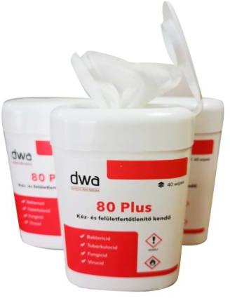 Vásárlás: DWA 80 PLUS kéz és felület fertőtlenítő kendő (Egységár: 1.610 Ft  + ÁFA / db. A feltüntetett ár 48 db-ra vonatkozik. ) Kézfertőtlenítő árak  összehasonlítása, DWA 80 PLUS kéz és felület