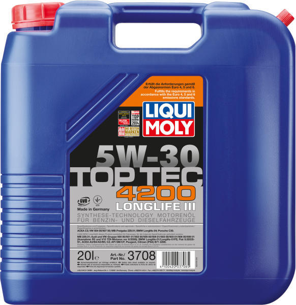 LIQUI MOLY Top Tec 4200 5W-30 (20L) Моторни масла, най-евтина оферта от