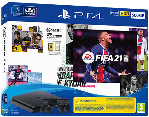Sony PlayStation 4 Slim 500GB (PS4 Slim 500GB) + FIFA 21 + DualShock 4  Controller vásárolj már 0 Ft-tól