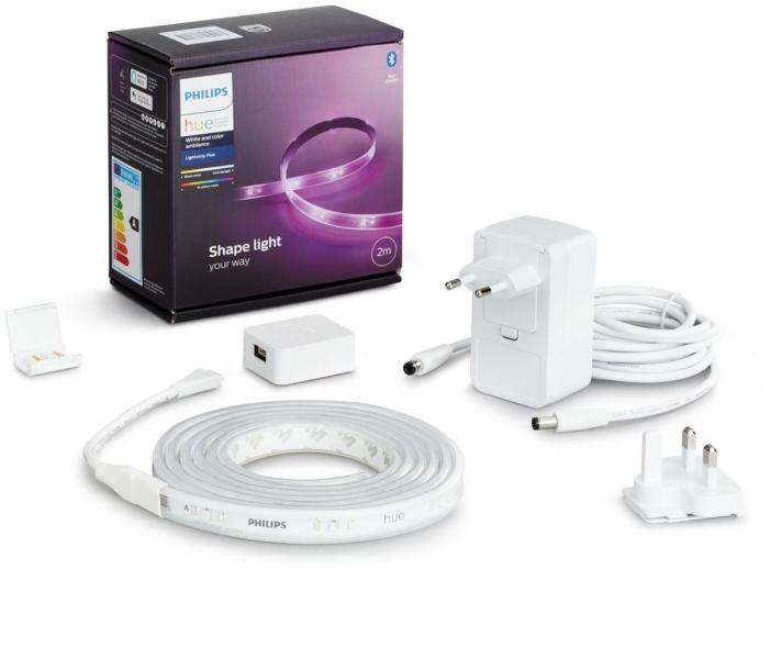 Vásárlás: Philips Hue LightStrip Plus LED szalag, White and Color Ambiance,  11, 5W, RGB+W+WW 2000-6500K, 2m, csatlakozóval, EU adapterrel,  8718699703424 (8718699703424) Okos világítás kiegészítő árak  összehasonlítása, Hue LightStrip Plus LED szalag White