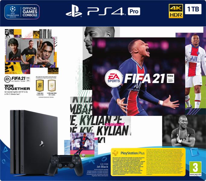 Sony PlayStation 4 Pro 1TB (PS4 Pro 1TB) + FIFA 21 Конзоли за игри Цени,  оферти и мнения, списък с магазини
