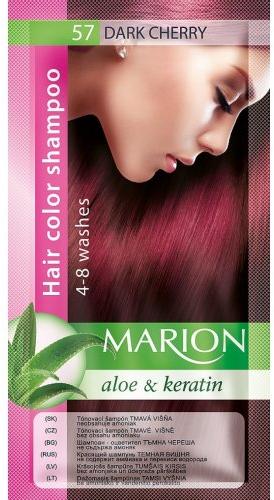 Marion шампоан оцветител 57 Тъмна вишна Бои за коса, оцветители за коса  Цени, оферти и мнения, списък с магазини, евтино Marion шампоан оцветител  57 Тъмна вишна