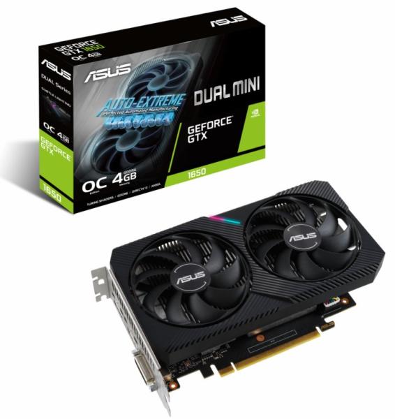 ASUS GeForce GTX 1650 4GB GDDR6 OC (DUAL-GTX1650-O4GD6-MINI) Placa