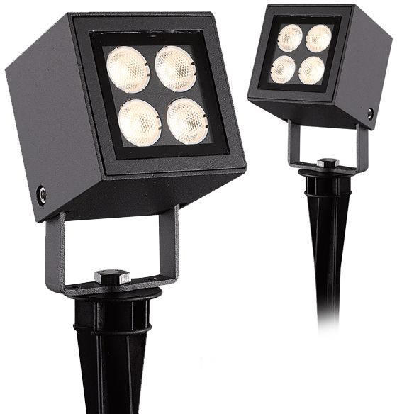 Vásárlás: LEDIUM LED spot reflektor IP65 PowerCube - kültéri leszúrható,  antracit, 4x2W CREE LED, 480 lm, 3000K melegfehér, 35° (OH9112188) Kültéri  lámpa árak összehasonlítása, LED spot reflektor IP 65 PowerCube kültéri  leszúrható