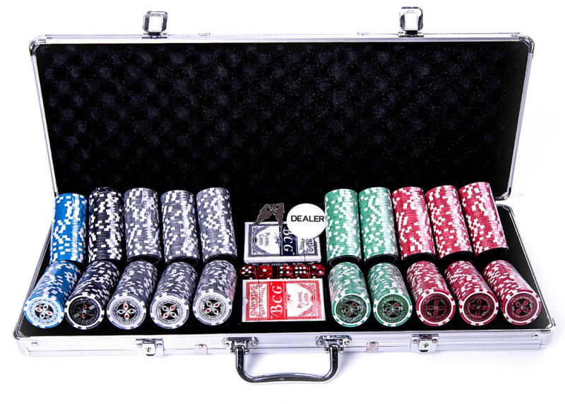 MagazinulDeSah Set poker cu 500 chips-uri ABS 11, 5g model ULTIMATE si  servieta din aluminiu (Accesorii poker) - Preturi