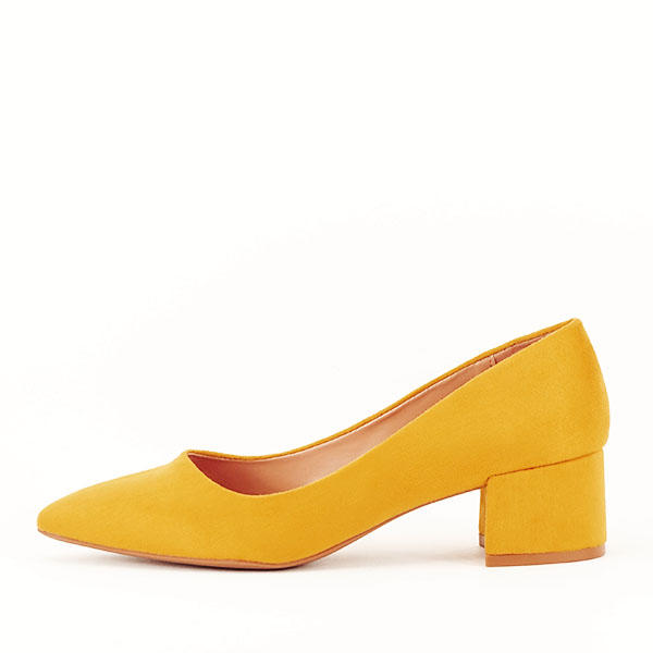 SOFILINE Pantofi galben mustar cu toc mic Carla 03 (2683 YELLOW-38) (Pantofi  cu toc, pumps) - Preturi