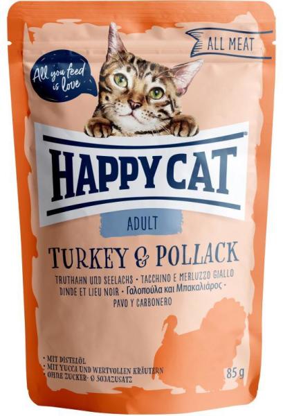 Vásárlás: Happy Cat gluténmentes nedves macskaeledel (Pulyka & tőkehal) x  85g Macskaeledel árak összehasonlítása, gluténmentes nedves macskaeledel  Pulyka tőkehal x 85 g boltok