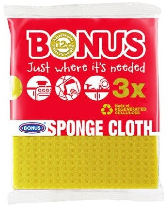Szivacsos törlőkendő 3 darabos (B132)