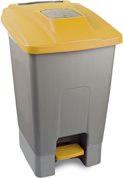 Vásárlás: PLANET Szelektív hulladékgyűjtő konténer, műanyag, pedálos, fém  színű, sárga, 100L (UP212S) Szemetes árak összehasonlítása, Szelektív  hulladékgyűjtő konténer műanyag pedálos fém színű sárga 100 L UP 212 S  boltok