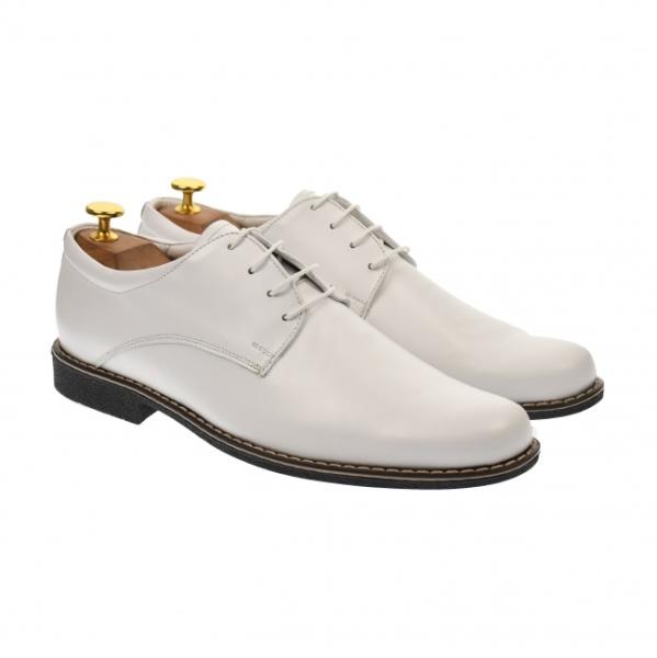 Rovi Design Pantofi albi barbati casual din piele naturala, CIUCALETI  SHOES, PAABOX - ciucaleti (Pantof barbati) - Preturi