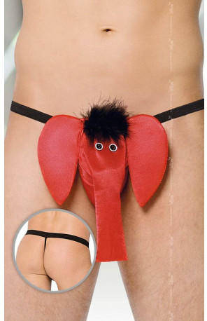 Bikini amuzanti barbati - Elefant - rosu S/L (Boxer, lenjerie barbat) -  Preturi