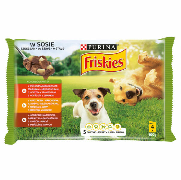 Vásárlás: Friskies Dog 4x100g Adult szószos Alutasakos kutyaeledel -  tenyesztoitap Kutyatáp árak összehasonlítása, Dog 4 x 100 g Adult szószos  Alutasakos kutyaeledel tenyesztoitap boltok
