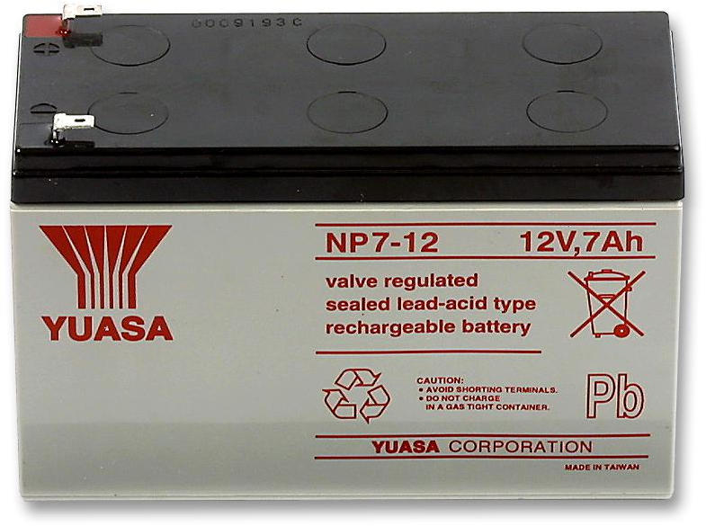 YUASA Acumulator stationar plumb acid YUASA 12V 7Ah T1 AGM VRLA (NP7-12)  (Baterie UPS-uri / Surse neintreruptibile) - Preturi