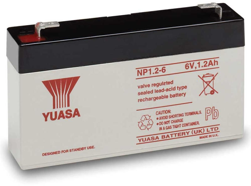 YUASA Acumulator stationar plumb acid YUASA 6V 1.2Ah AGM VRLA (NP1.2-6)  (Baterie UPS-uri / Surse neintreruptibile) - Preturi