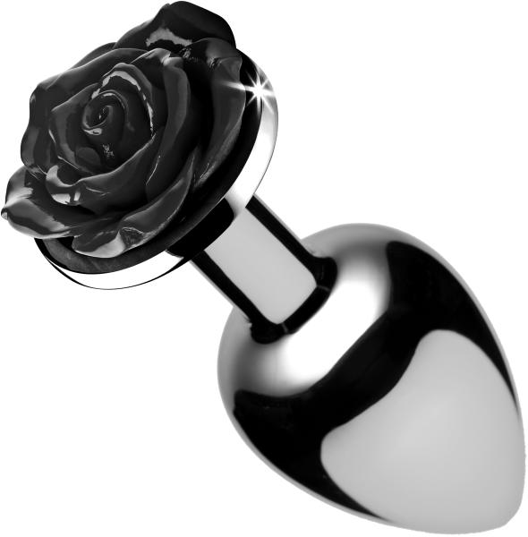 Black Rose Butt Plug Small