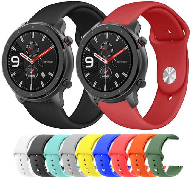 Star Bratara de schimb din silicon pentru Xiaomi Huami Amazfit GTR 42mm,  diferite colorituri, confortabila si rezistenta (Accesoriu ceas sport si  smartwatch) - Preturi