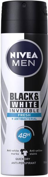 Men Black & White Invisible Fresh 48h deo spray 150 ml