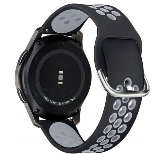 Vásárlás: Samsung Galaxy Watch 3 (45 mm) okosóra szíj - fekete-szürke  szilikon szíj Sportóra, okosóra kiegészítő árak összehasonlítása, Galaxy  Watch 3 45 mm okosóra szíj fekete szürke szilikon szíj boltok