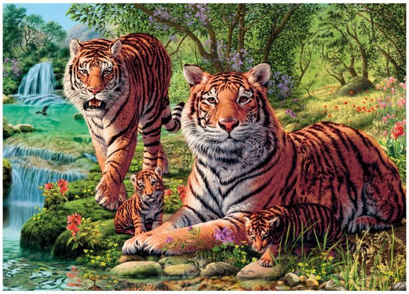 Puzzle Dino 1000 Teile Tigers Secret Puzzle 62966 