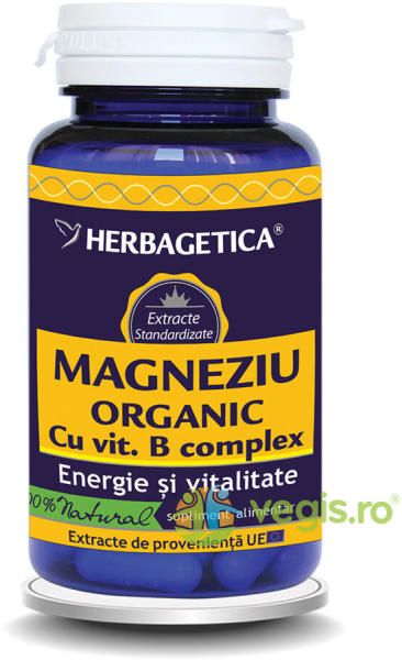 Herbagetica Magneziu Organic Cu B-Complex 30cps (Suplimente nutritive) -  Preturi