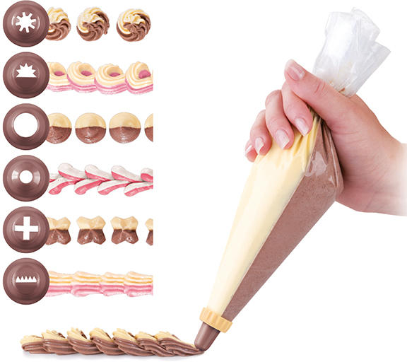 Tescoma Delicia Deko-Schablonen 6-teilig - Motiv-Schablonen Für Torten, Kuchen & Gebäck Zum Bestäuben