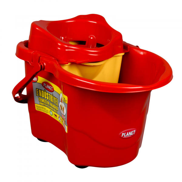 Műanyag felmosó vödör kerékkel eco, 20L, osztott (UP610)