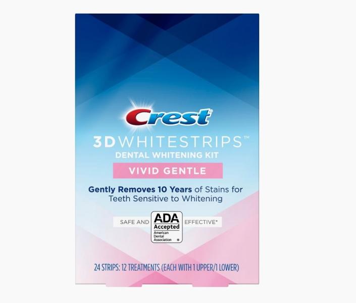 crest 3d whitestrips vivid gentle