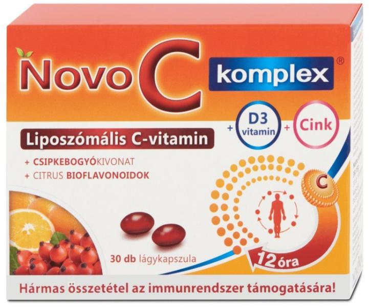 Vásárlás: Novo C Komplex liposzómális C-vitamin + D-vitamin + Cink kapszula  30 db Táplálékkiegészítő árak összehasonlítása, Komplex liposzómális C  vitamin D vitamin Cink kapszula 30 db boltok