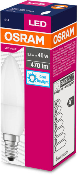 LEDVANCE Value E14 5.5W 6500K 470lm 4052899971066