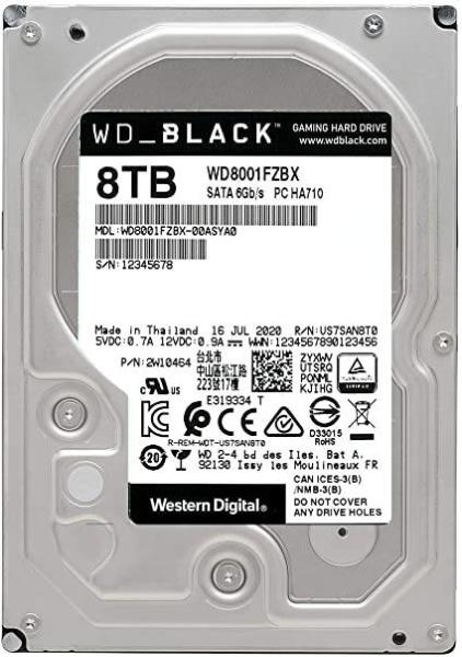Western Digital WD Black 3.5 8TB 7200rpm 256MB SATA3 (WD8001FZBX) (Hard Disk)  - Preturi