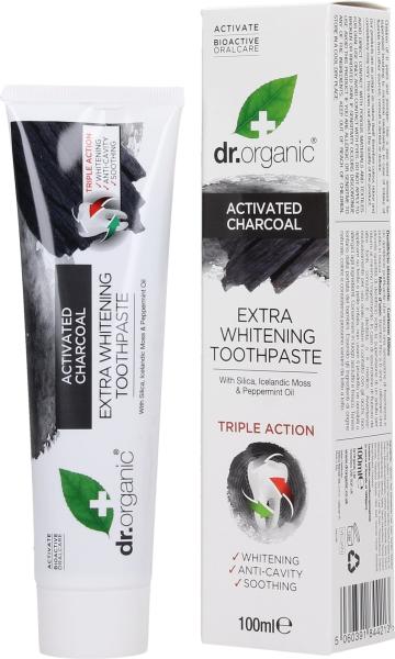Vásárlás: Dr. Organic Activated Charcoal Extra Whitening 100 ml Fogkrém  árak összehasonlítása, ActivatedCharcoalExtraWhitening100ml boltok