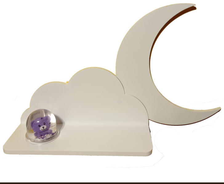 Vásárlás: Batadecor Hold (45 cm-es felhő polc kiegészítő) Gyerekszoba  dekoráció árak összehasonlítása, Hold 45 cm es felhő polc kiegészítő boltok