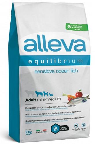 Diusapet ALLEVA® Equilibrium Sensitive Ocean Fish - Adult Mini-Medium -  пълноценна храна за пораснали кучета от всички породи, над една година, с  чувствителни стомаси, Италия - 2 кг P6007 Храна за кучета